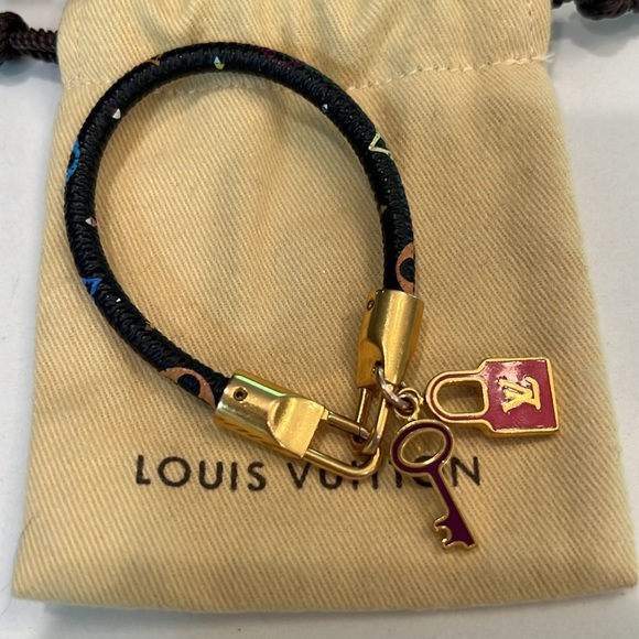 Louis Vuitton Limited Edition Luck it Takashi Murakami Multicolor Bracelet 6.75” - Picture 3 of 9